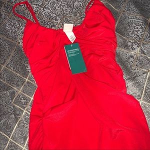 Sexy red midi dress